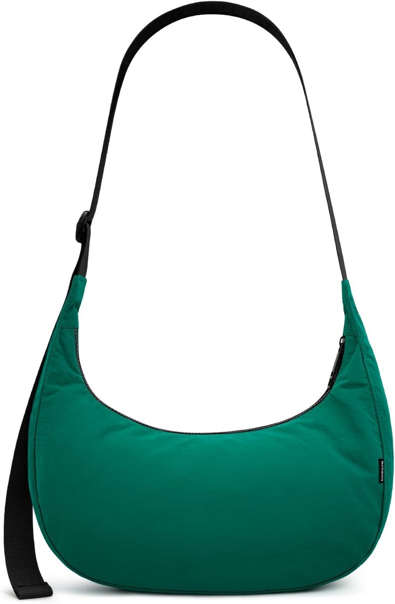 Iioscre Medium Crossbody Crescent Bag for Women Men Trendy, Nylon Crossbody Hobo Bag with Adjustable Strap and Inner Pockets. - Image 1